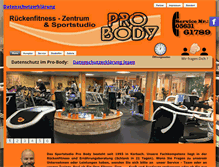 Tablet Screenshot of pro-body.de